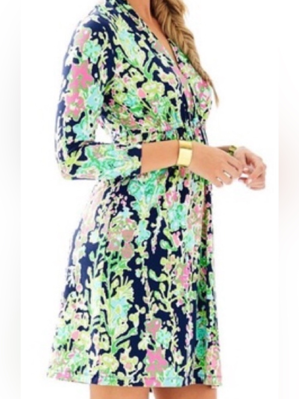 Lilly Pulitzer Bright Navy Southern Charm Alexandria Dress M. NWOTS